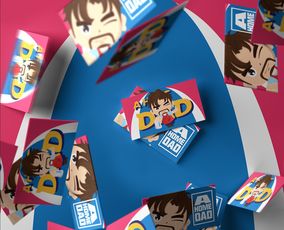 一只奶爸 融合卡通设计与母婴用品的软件开发品牌形象